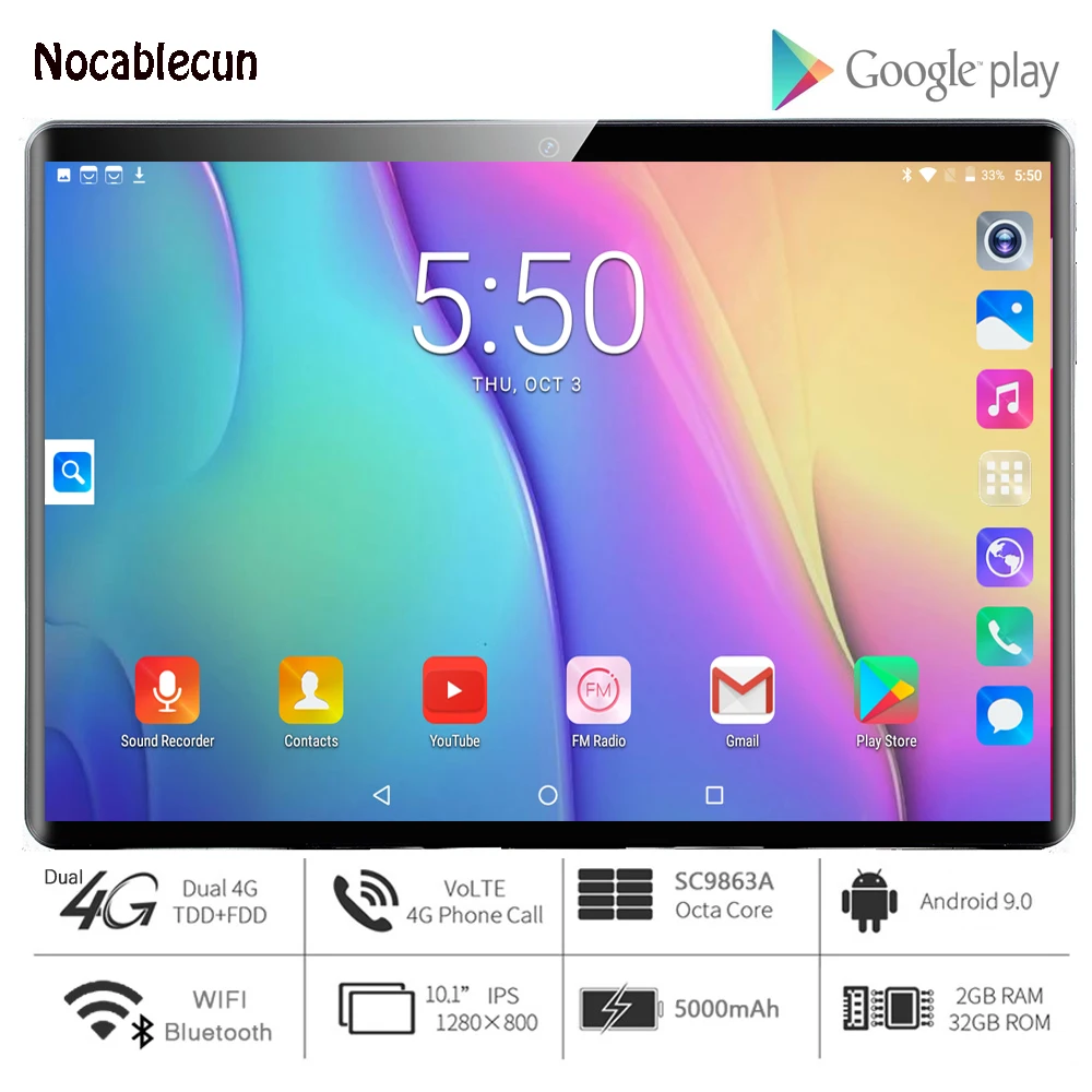 Новый планшетный ПК 10 дюймов Android 9 0 планшеты Восьмиядерный Google Play 3g 4g LTE