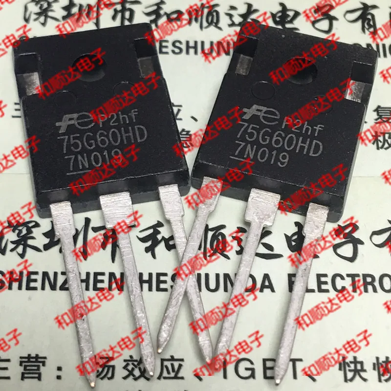 2 шт./FGW75N60HD 75G60HD-247 600V 75A TO247