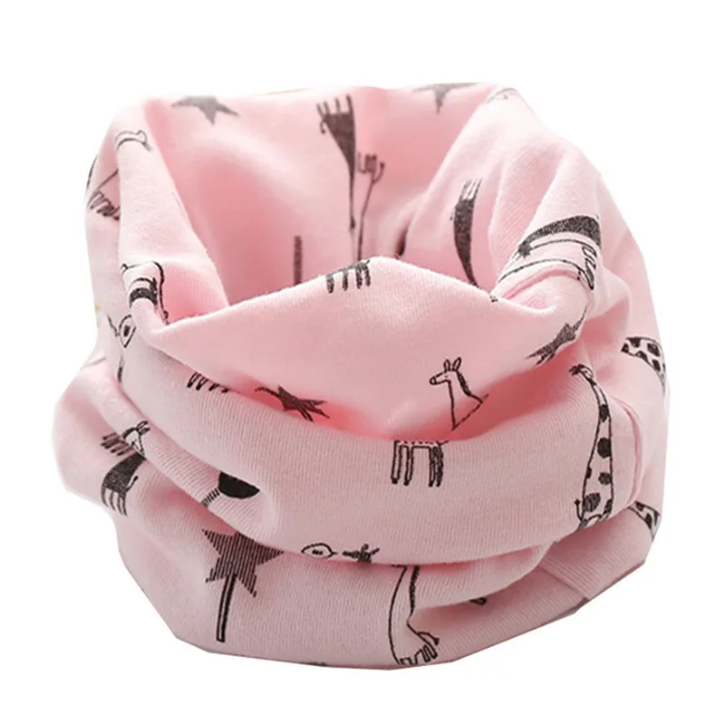 deer pink Модный шарф для детей Весна Детские теплые шарфы зимний шарф для девочек для детей хлопок Кольцо Воротник Детские шарфы - Цвет: deer pink