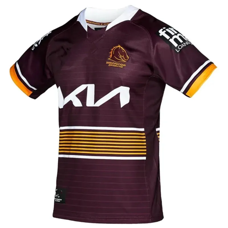 2022 BRISBANE BRONCOS HOME MENS RUGBY JERSEY Size S 5XL （Print Custom Name Number）Top Quality