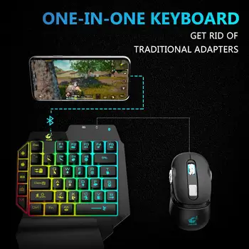 

Free Wolf G11 Gaming Keyboard One-Hand Throne Keyboard Converter Bluetooth4.2 With Game Conversion Universal Adapter
