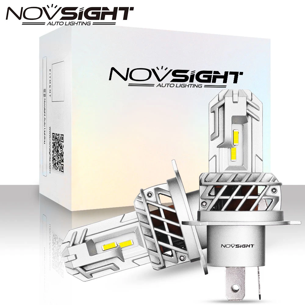 NOVSIGHT 2 шт. 10000LM мини светодиод машины головной светильник лампы H4 H7 6000K белый H1 H11 9005 9006 Автомобильная Противо