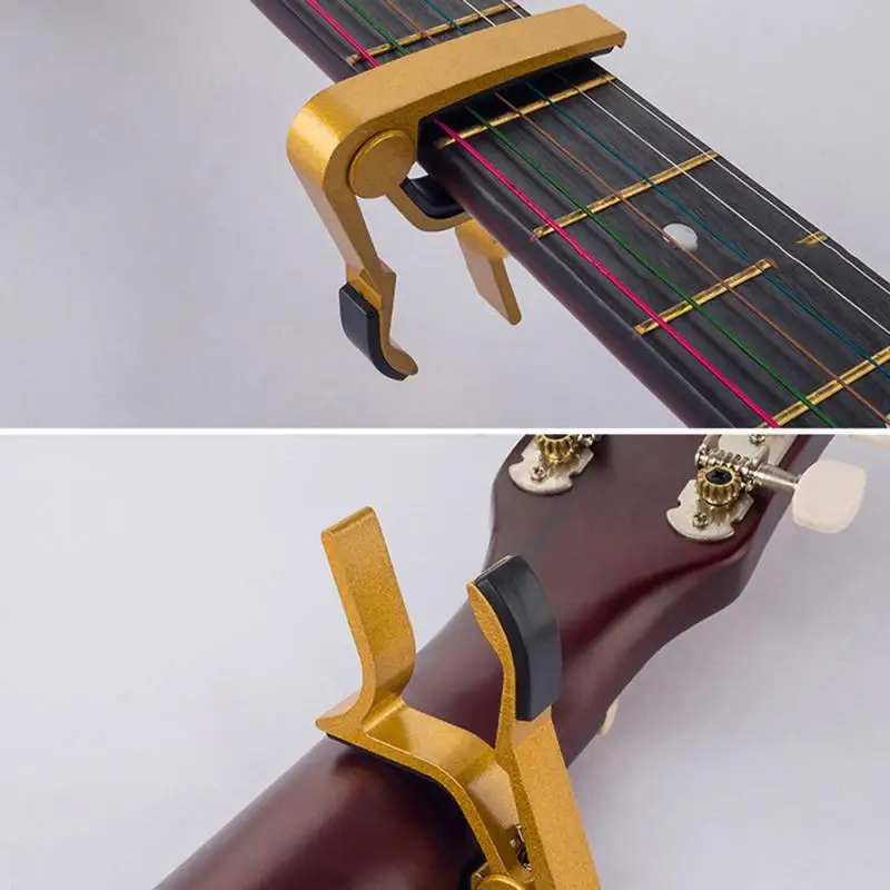 Алюминиевый сплав металл Новое гитарное приспособление для быстрой смены каподастра Зажим Ключ Акустическая классическая гитара Капо для регулировки тона Высокое качество# ED