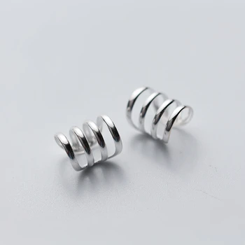 

Mens 925 Sterling Silver Geometric Ear Cuffs Cartilage Earings Trendy Clip Earrings Without Piercing Brincos Jewelry for Women