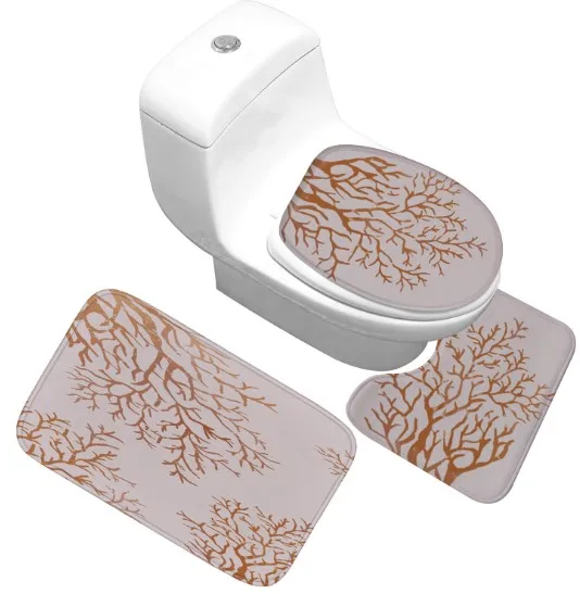 CAMMITEVER 3 шт. коврики для дерева чехол для сиденья унитаза Ванная Комната Крытый нескользящий коврик для ванной Декор