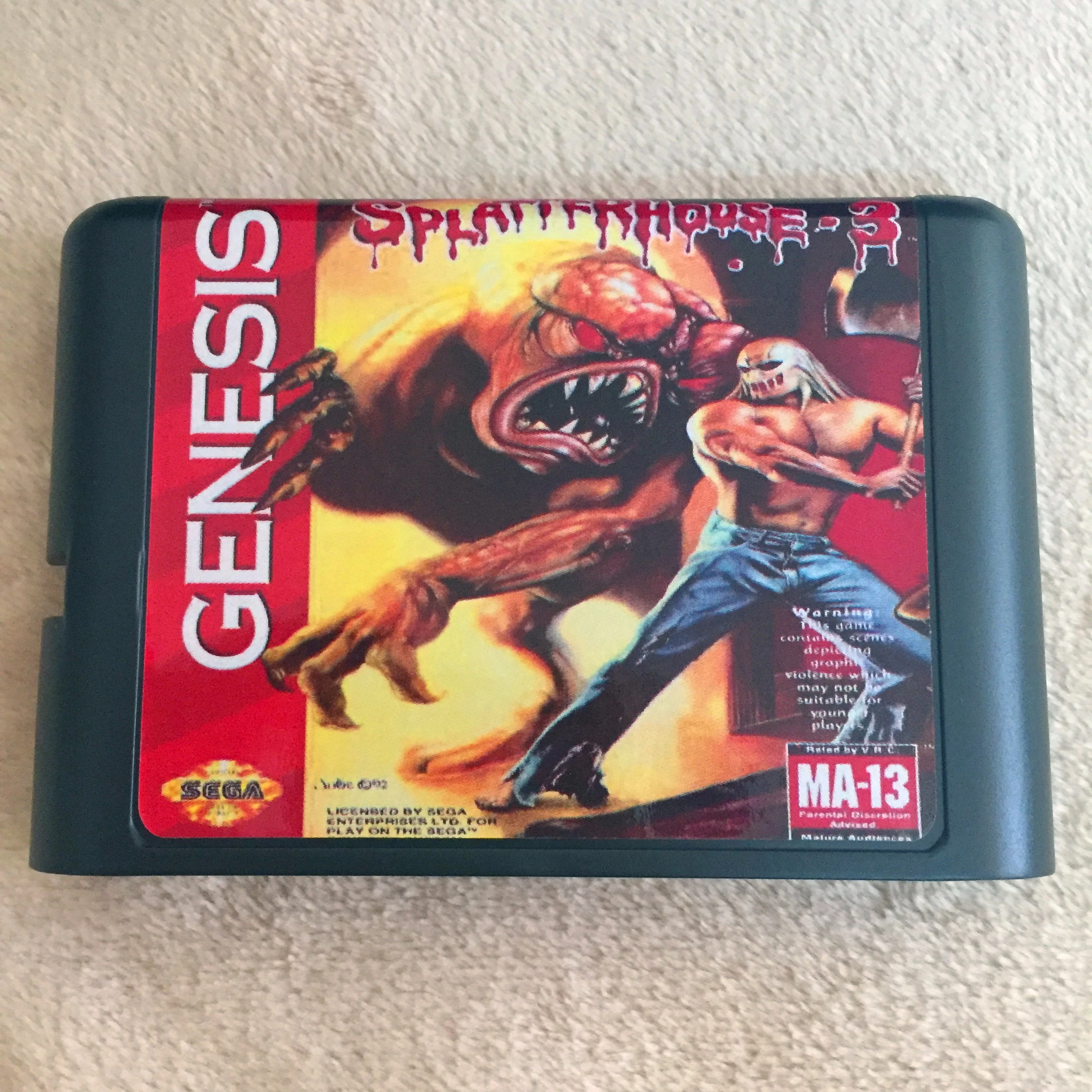 

SplatterHouse Part 3 16 bit MD Game Card For Sega Mega Drive For Genesis