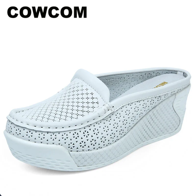 

COWCOM Drop Sale Summer Sandals Women's Shoes Bottom Outside Wearing Women Slope High Heels Shoes Women CYL-303