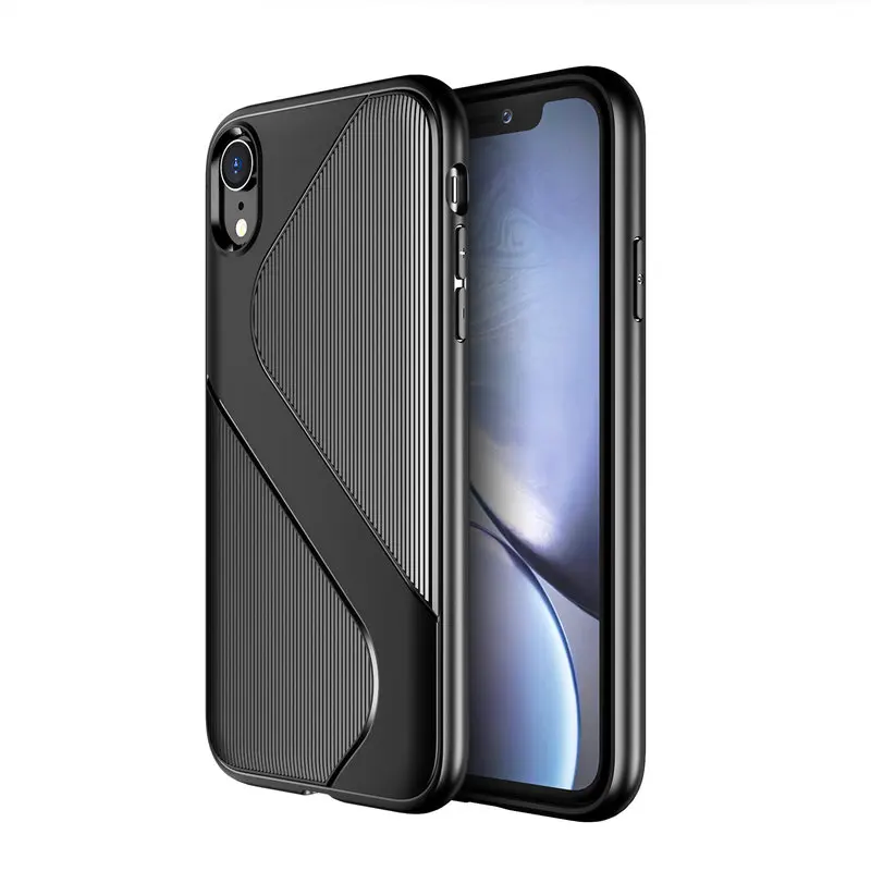 For Iphone XR Case Fashion High Quality Non-slip Bump stripe soft Silicone Back Cover X XS Max | Мобильные телефоны и