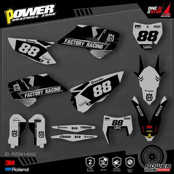 

PowerZone Custom Team Graphics Decals 3M Stickers Kit For Husqvarna Sticker Decal 2014-15 TC FC 2015-16 FE TE 125 to 450cc 02