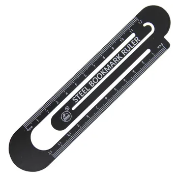 

NNRTS stationery manganese steel bookmark ruler simple black and white color 12cm metal ruler student office School Supplies