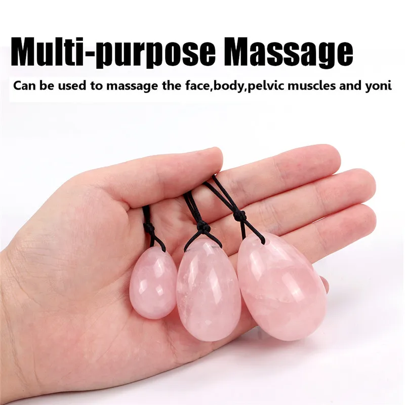 

1/3/4pcs Natural Rose Jade Eggs Women Pelvic Floor Muscle Kegel Exercise Vaginal Tightening Exercise Yoni Egg Ben Wa Ball