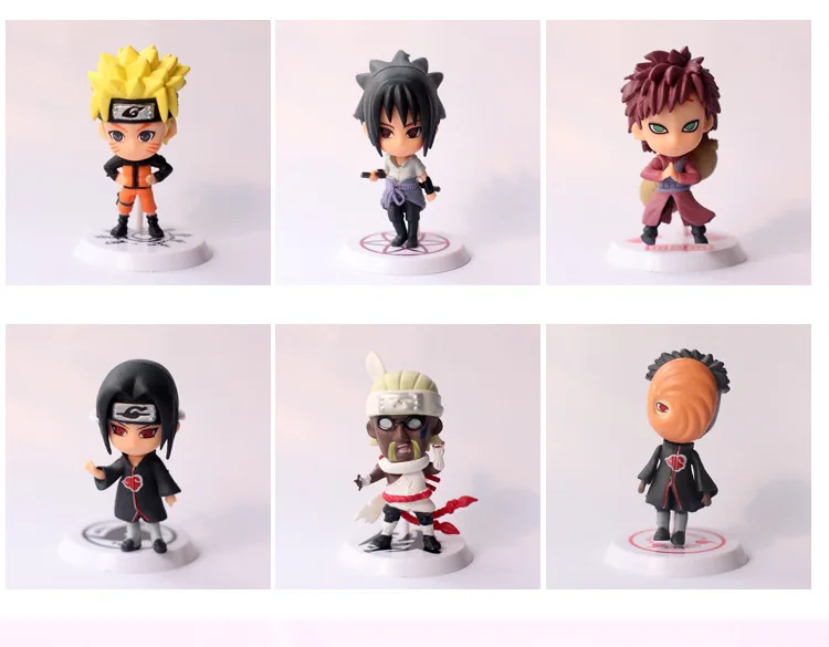 Action Toy Figure Naruto Sasuke Kakashi Figure Set Classic Japanese Anime Figurine Resin Model Builiding Quality Toys For Boys