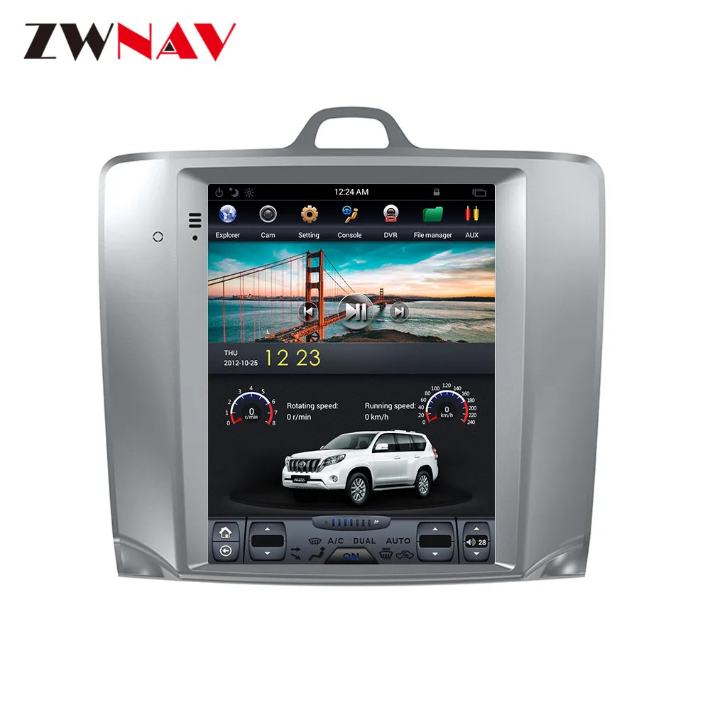 Flash Deal Vertical screen tesla style Android 7.1 Car DVD player GPS Navigation For Ford Focus 2004-2012 multimedia radio stereo head unit 7