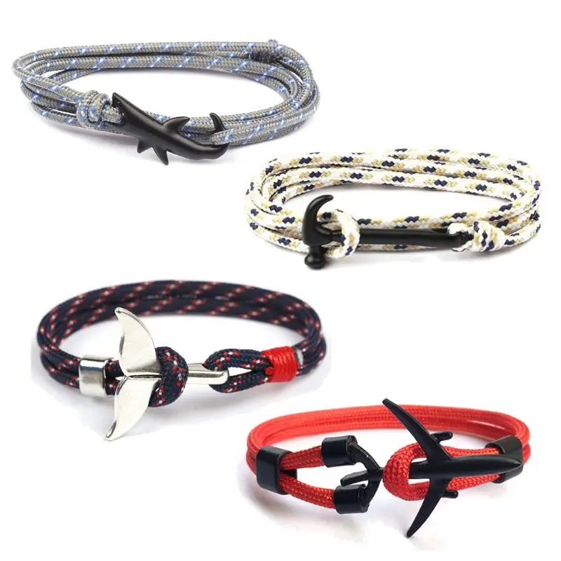 

Adjustable Parachute Cord Bracelet Outdoor Men Sport Braided Surfing Bracelets