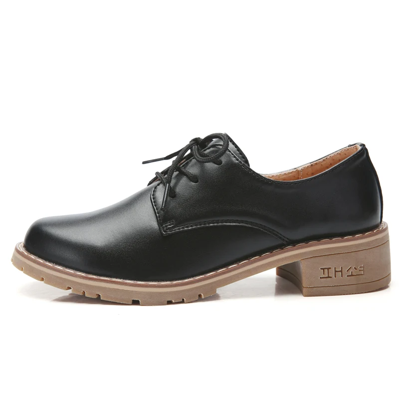 elegant brogue oxford shoes women retro formal dress female footwear eurpean ladies height increasing pumps school leather shoes (29)