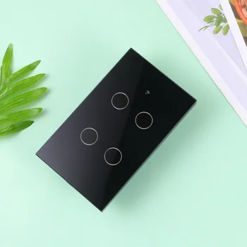 

AC110~250V Wireless Wall Touch Sensitive Switch Remote Control Wireless LED Light Smart Touch Screen Switch Compatible for Alex