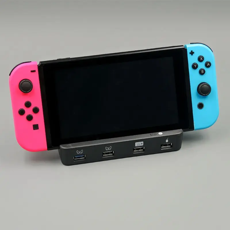 

Portable TV Dock Station for Switch PS3 PS4 Charging Dock Bracket Multifunctional Keyboard Mouses Converter Game Card Storage