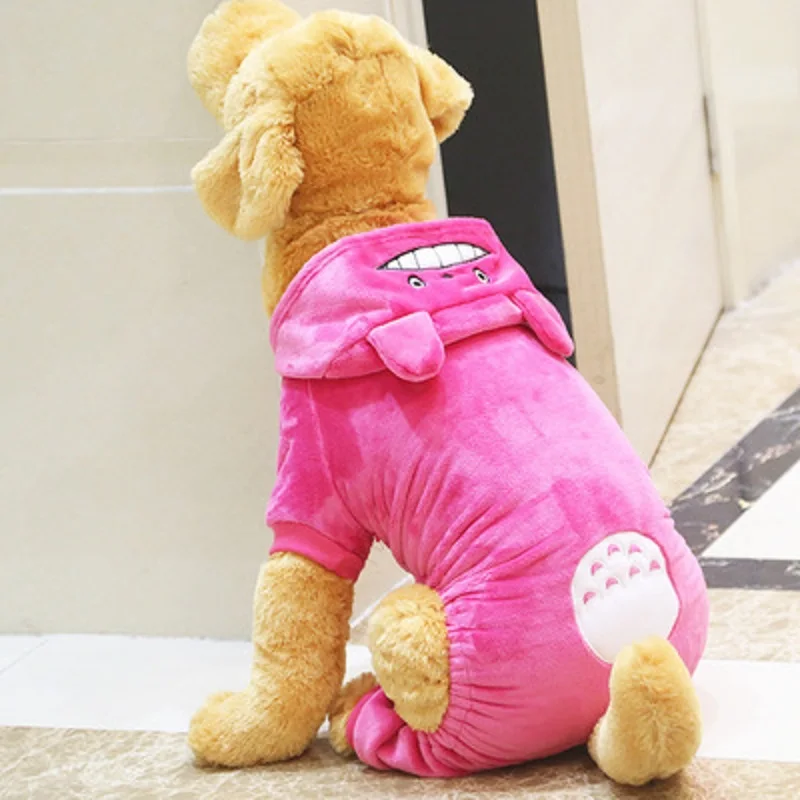 3XL-9XL одежда для больших собак золотистый ретривер, собака большого размера зимнее теплое пальто для собак с капюшоном Одежда для собак спортивная одежда - Цвет: pink