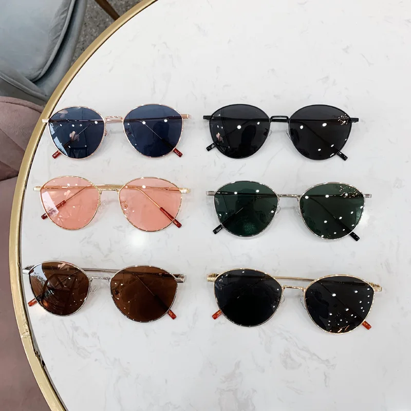 Очки солнцезащитные женские в металлической оправе UV400 | Автомобили и мотоциклы