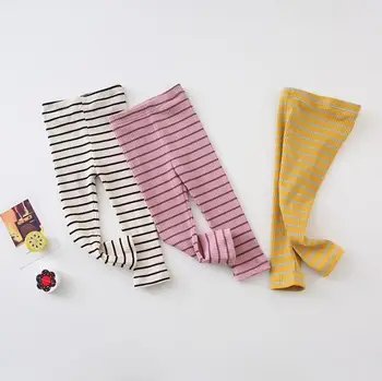 

2019 New Wholesale Girls Striped Leggings Fashion Autumn Cotton Soft Girls Leggings 0-4 Years PX629