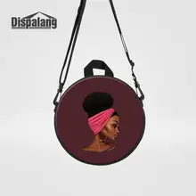 Dispalang мини круглый рюкзак АФРИКАНСКАЯ ДЕВУШКА печатная сумка для школы Женская сумка через плечо Дети Multufuncional школьный ранец