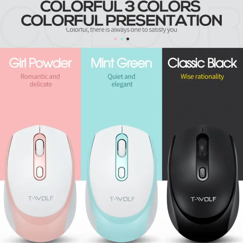 Q16 портативная беспроводная мышь 2,4 ГГц ноутбук USB Беспроводная оптическая прокрутка Мыши для ПК Аксессуары для ноутбуков