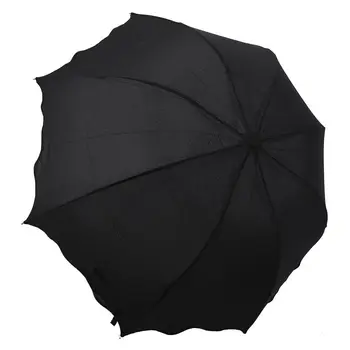 

Anti-UV Lady Women Flouncing Princess Dome Parasol Sun/Rain Foldable Umbrella black