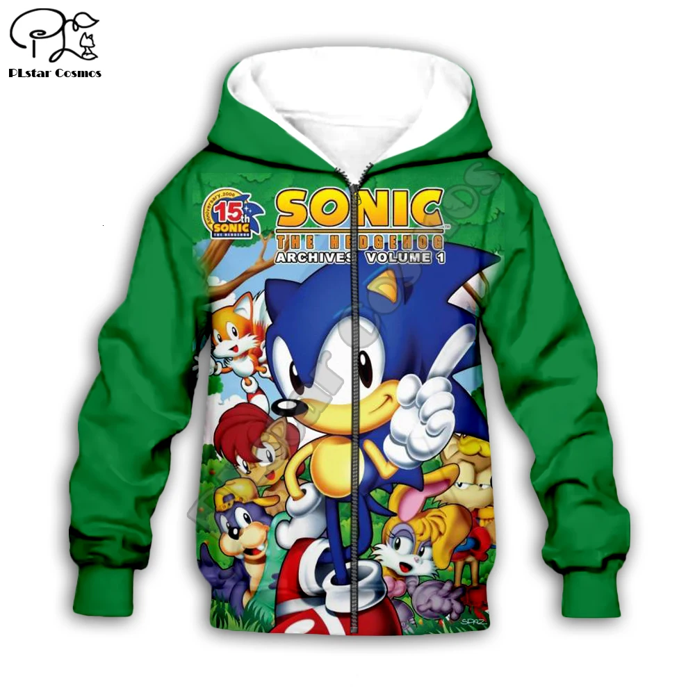 Толстовки с капюшоном Super Sonic детское пальто на молнии пуловер длинными рукавами
