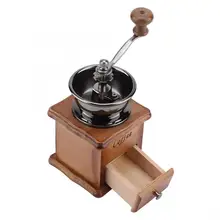 Cafetera Кофеварка мельница деревянный металлический дизайн ретро мини ручная кофемолка ручная машиная бобовая коническая заусенца Новинка