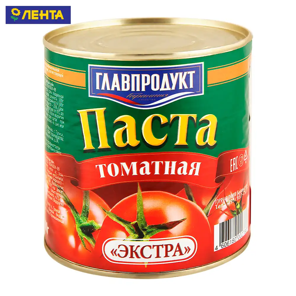 Томатная паста главпродукт Премиум жб 800г (4606180002788)