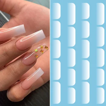 

1Pc Opal Jelly Water Decals Gradient Effect White Protein Nail Art Transfer Stickers Paper Flower Fruit Series Nail Decoration