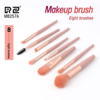 

2020 Mini Pink Makeup Brushes 8 pcs/set Girl Foundation Powder Lip Eye Shadow Eyebrow Eyelash Blending Makeup Brush Travel Sets