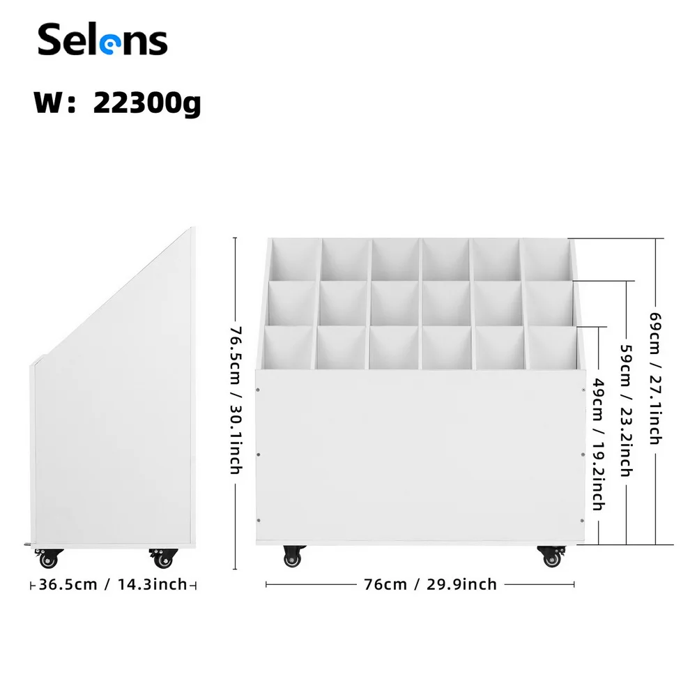 Selens Multi-Grid Background Paper Light Stand Background Shelf Storage Cabinet Photo Studio Storage Box Rimovibile In Legno Massello