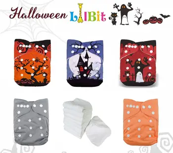 

LilBit Holidays Halloween Boys Girls Reusable One Size Baby Cloth Diapers