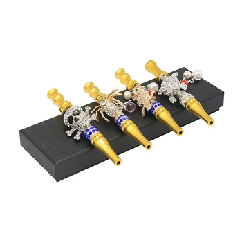 

animal Cool Handmade Inlaid Jewelry ball Alloy Shisha Hookah Mouth Tips Mouthpiece Tip