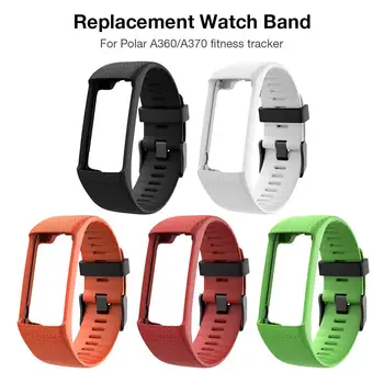 

Silicone Watch Strap Replacement Strap Black Buckle Wristband Watch Band For Polar A360 A370 Smart Watch Smart Bracelet