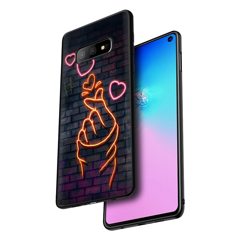 EWAU экзо сердце рисунок силиконовый чехол для телефона для samsung S6 S7 край S8 S9 S10 плюс S10e Note 8, 9, 10, M10 20 30 40