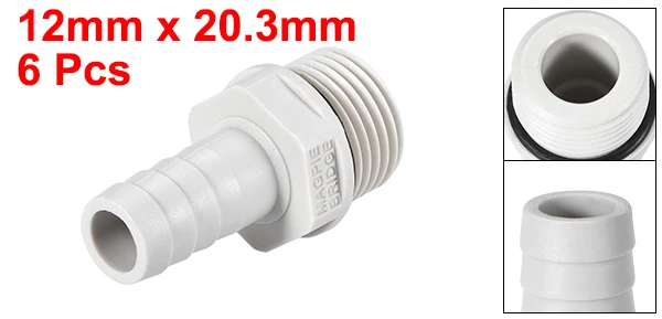 1or2inch G x 12mm Uxcell 6 шт. ПВХ колючей фитинги шлангов разъем адаптера 1/" 1/4" 3/" 1/2" 3/" G мужской трубы сильный анти-старения, высокая прочность - Цвет: 1or2inch G x 12mm