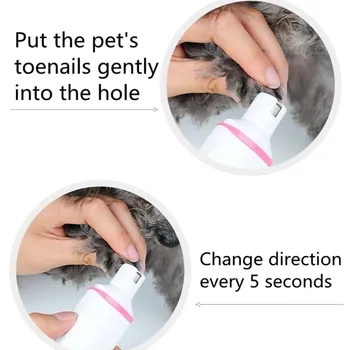 

Painless Pet Paw Nail Tool Cut The Nail Dog Nail Grinders Dog Nail Clippers USB Rechargeable Electric pet nail clipper