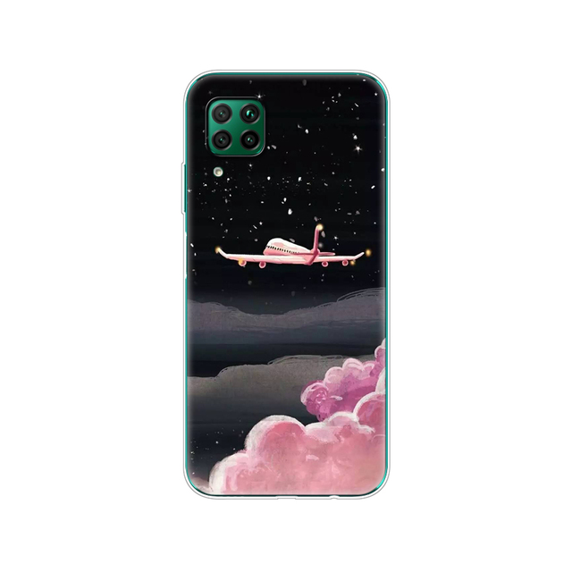 For Huawei P40 Lite 4G 5G Soft TPU Silicon Phone Cover For Huawei P40 Lite E P40Lite Bumper Coque Skin shockproof black