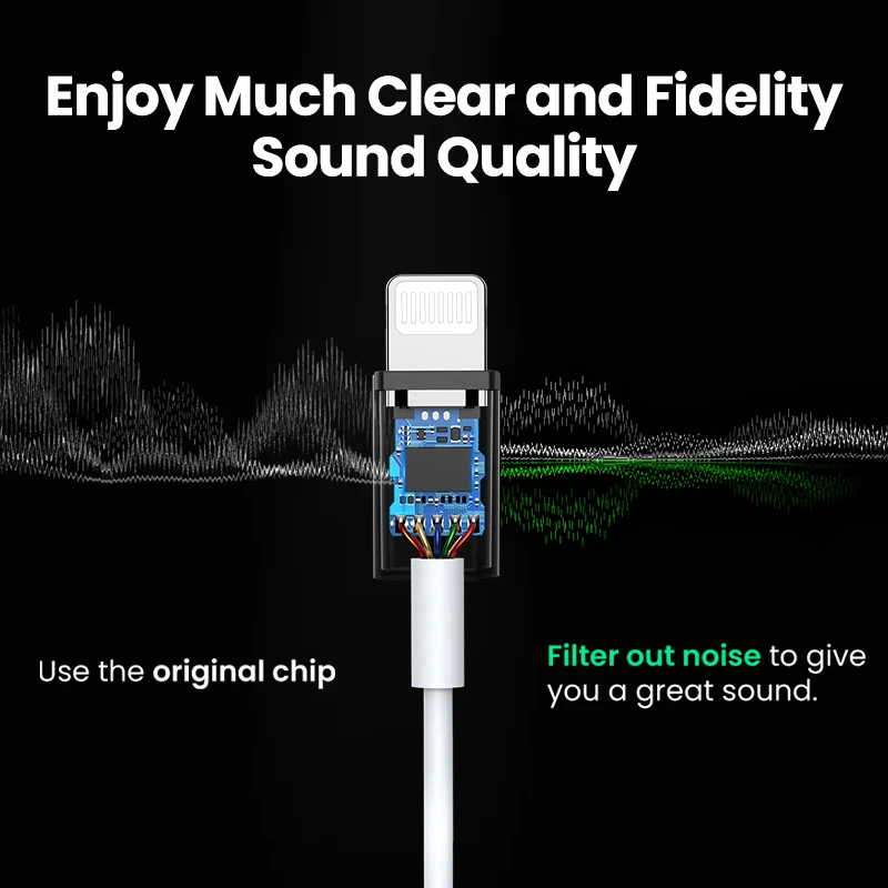Ugreen MFi Lightning to 3 5mm Jack Headphones Adapter 3 5 AUX Cable Converter for iPhone 12 SE 11 11 Pro Max X XR iPhone 7 8 8P