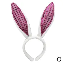  Cute Easter Adult Kids Cute Rabbit Ear Headband Prop Plush Hairband Dress Costume Bunny Ear Hairband Party Decorations For Home 