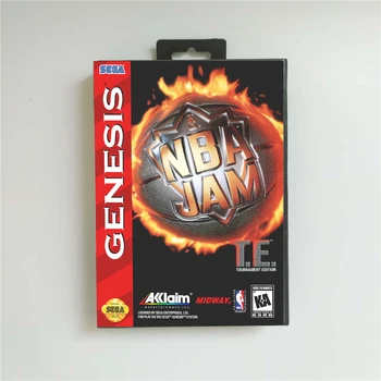 

NBAed Jam Tournament Edition - USA Cover With Retail Box 16 Bit MD Game Card for Sega Megadrive Genesis Video Game Console