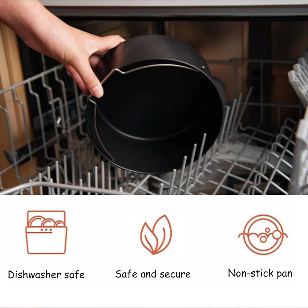 12pcs 9 Inch Fit for Airfryer 5.2-6.8QT AirFryer Accessories Baking Basket  Pizza Plate Grill Pot Kitchen Cooking Tool for Party - AliExpress