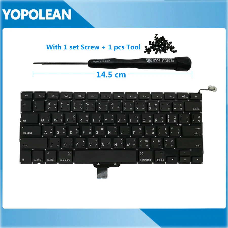 Новая тайская клавиатура из таиланда для Macbook Pro 13 &quotUnibody A1278 2009 2010 2011