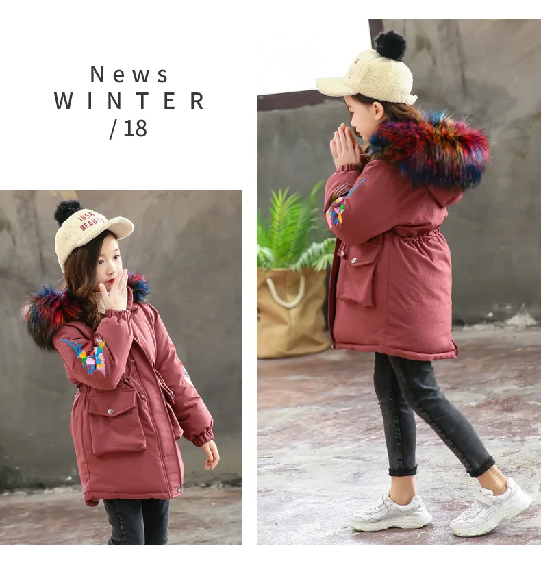 Г. Новая детская одежда зимняя куртка для девочек, плотное зимнее пальто для девочек велюровые зимние куртки с капюшоном для девочек верхняя одежда От 3 до 12 лет