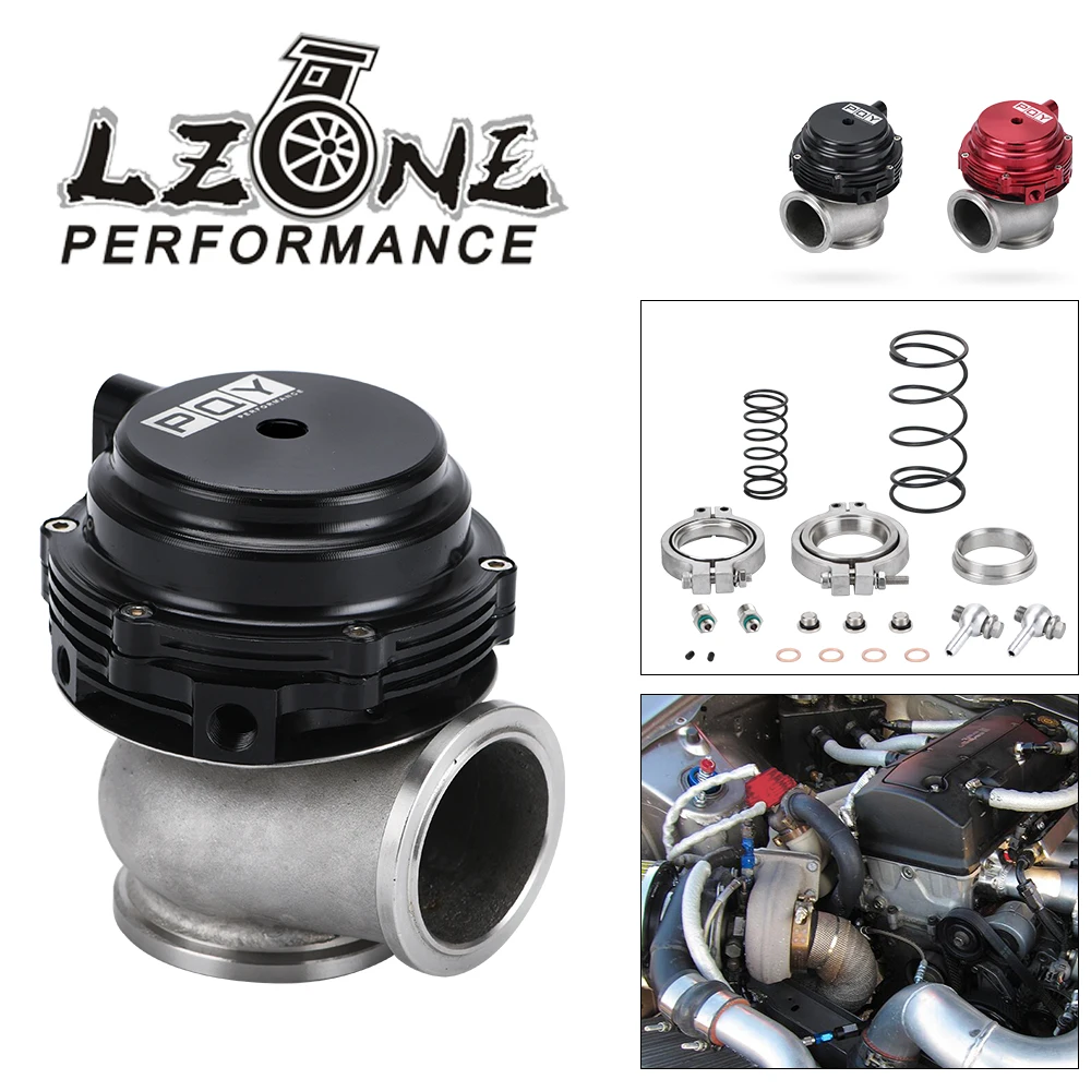 LZONE - Water cooler 44mm Wastegate external turbo red/black With Flange/Hardware MV-R Water-cooled JR5834
