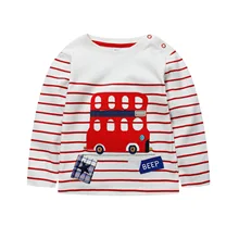 Gold Treasure детская одежда | хлопковая футболка в полоску для мальчиков средней длины-детская одежда; детская футболка