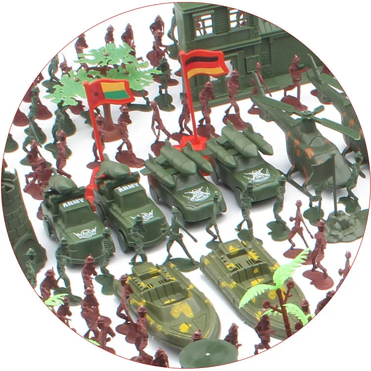 4 см xiao bing ren набор 519 штук детская пластиковая Военная серия Игрушка песок модель стола
