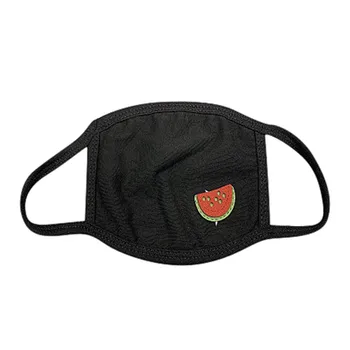 

1pcs PM2.5 Cotton Dustproof Camouflage Korean Women Men Mouth Masks Black fruit print Mask Mouth Half Muffle Face Mask 1 Piece